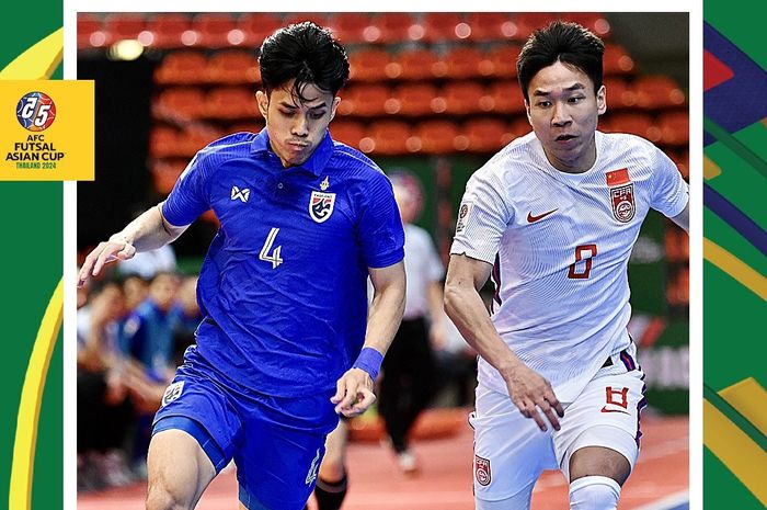 Suasana pertandingan Thailand versus China di Piala Asia Futsal 2024.
