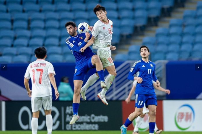 Timnas U-23 Vietnam menghadapi Kuwait dalam laga perdana Grup D Piala Asia U-23 2024.