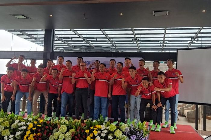 Tim bola voli putra, Palembang Bank SumselBabel pada peluncura tim jelang Proliga 2024 di Sentul, Bogor, Jawa Barat, Minggu (21/4/2024).