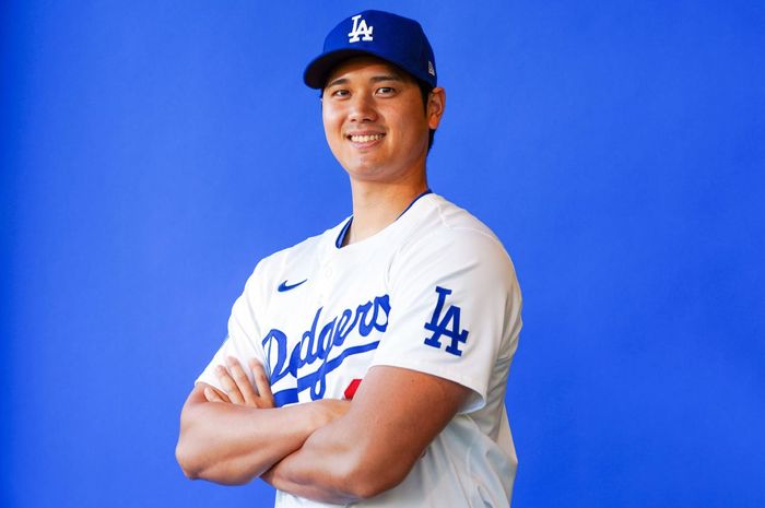 Bintang bisbol asal Jepang yang kini membela LA Dodgers, Shohei Ohtani.