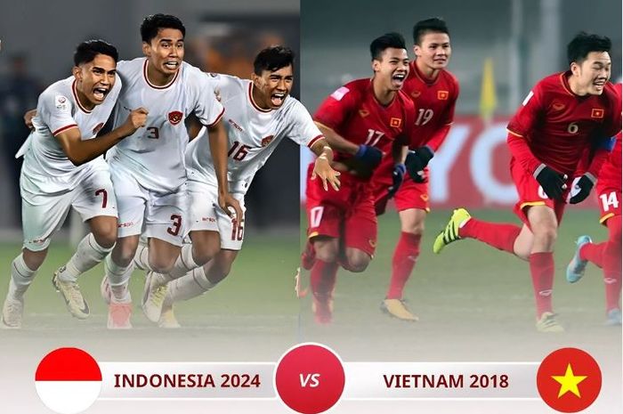 Timnas U-23 Indonesia (tahun 2024) dan Timnas U-23 Vietnam (tahun 2018) sama-sama bikin gebrakan di turnamen Asia.