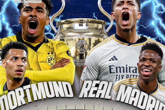 Final Liga Champions 2023-2024 mempertemukan Borussia Dortmund dengan Real Madrid, 1 Juni 2024 di Wembley Stadium, London.