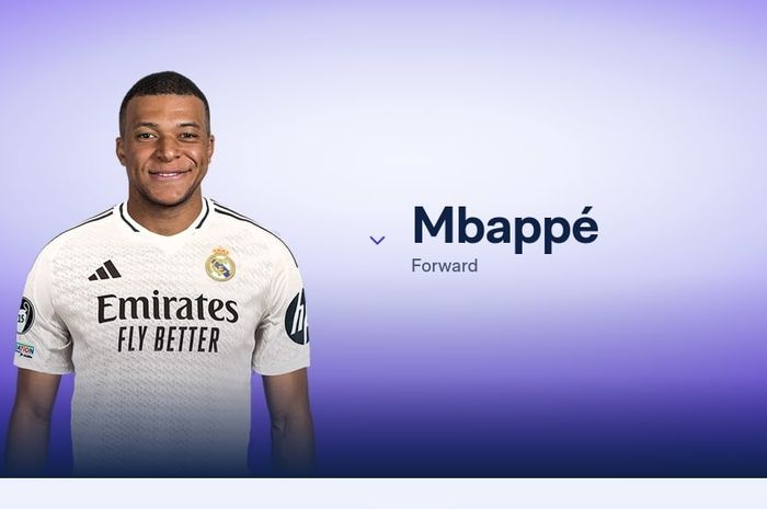 Kylian Mbappe sudah terdaftar di situs resmi Real Madrid per 1 Juli 2024.