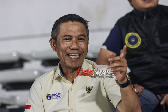 Sekretaris Jendral PSSI, Yunus Nusi, saat ditemui di Stadion Madya, Senayan, Jakarta,  Jumat (5/7/2024).