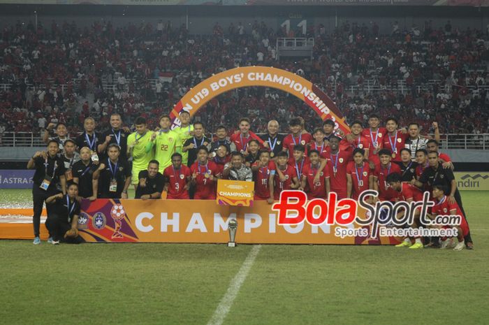 Skuad Timnas U-19 Indonesia saat berhasil menjuari ASEAN CUP U-19 2024. 