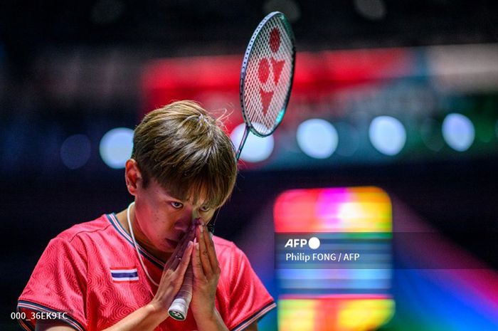 Supanida Katethong dari Thailand bersiap untuk bertanding melawan Sung Shuo-yun dari Taiwan dalam pertandingan tunggal putri pada babak 32 besar Japan Open 2024 di Yokohama Arena di Yokohama, Kanagawa, 21 Agustus 2024.