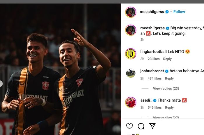 Kata-kata Mees Hilgers Usai Bawa FC Twente Gilas Timnya Thom Haye 5-0 ...