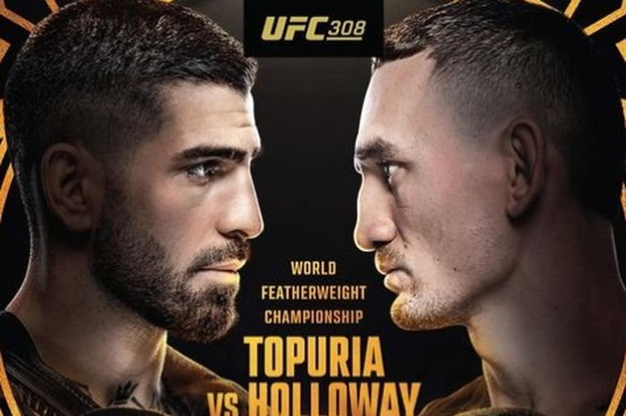 Ilia Topuria sukses meng-KO Max Holloway untuk mempertahankan sabuk juara kelas bulu di UFC 308, Sabtu (26/10/2024) di Abu Dhabi.