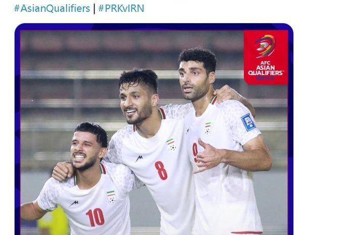 Mehdi Taremi membuat 3 assist, 1 gol bunuh diri, dan nyaris mencetak gol via penalti saat Iran menang 3-2 atas Korea Utara, Kamis (14/11/2024) di Vientiane.