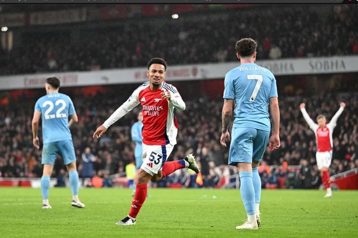 Jebolan Piala Dunia U-17 2023 Indonesia mencetak gol debut dan berhasil membawa Arsenal menang atas Nottingham Forest di Liga Inggris 2024-2025.