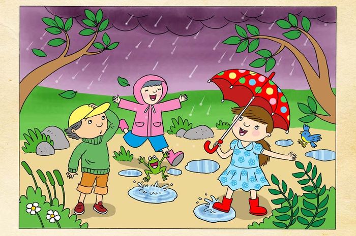 Paling Hits 30 Gambar  Kartun  Dalam Hujan Rudi Gambar 