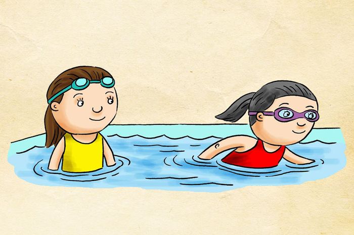 30 Ide Keren Gambar Anak Perempuan Berenang Di Kolam  