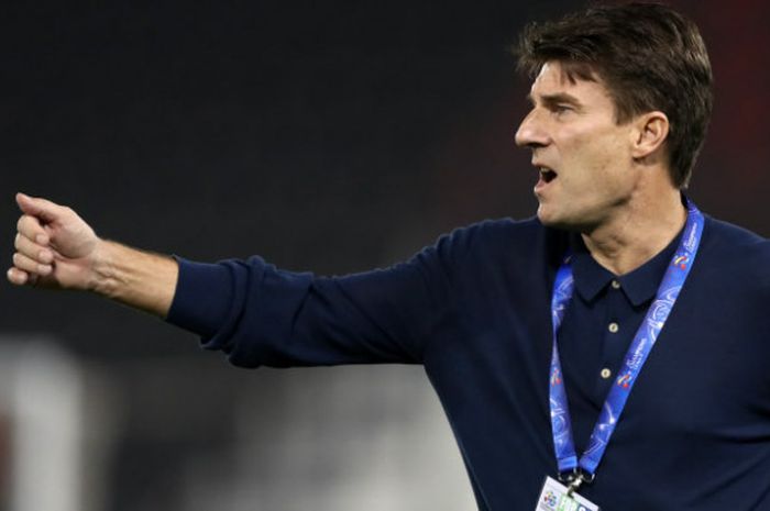 Michael Laudrup saat mendampingi Al-Rayyan dalam partai Liga Champions Asia di Jassim Bin Hamad, 12 Maret 2018.