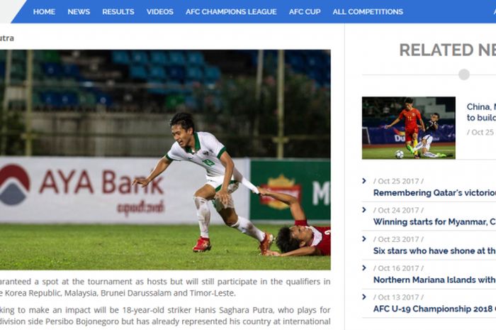 Hanis Saghara Putra menjadi salah satu pemain yang patut diwaspadai dalam ajang Kualifikasi Piala Asia U-19 