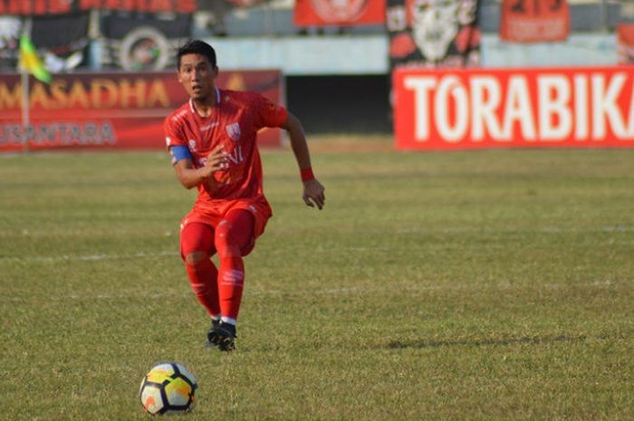 M, Wahyu, pada laga terakhir bersama Persis Solo saat mengahdapi Persita Tangerang di Stadion Wilis, Madiun, Minggu (30/7/2018) sore WIB.