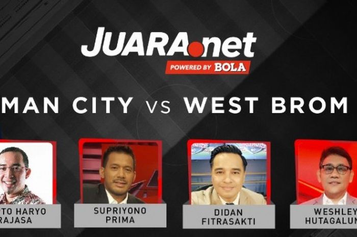 Empat pengamat sepak bola memprediksi hasil pertandingan antara Manchester City vs West Bromwich Albion