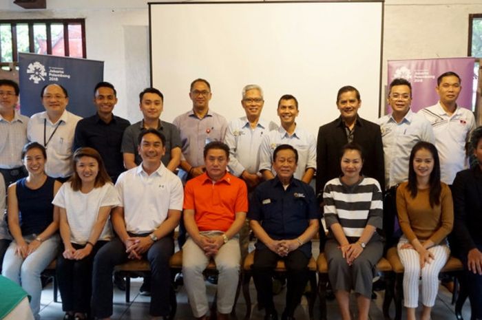 Inasgoc & NOC coordination meeting dengan Singapura dan Laos di Pulau Dua Senayan, Kamis (26/4/2018).