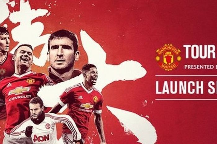 Poster Tur Pra-Musim Manchester United ke China pada Juli 2016.