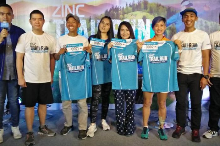Acara jumpa pers Zinc Trail Run 2018 yang bertempat di Kaffeine Cafe, Jakarta, 6 September 2018.