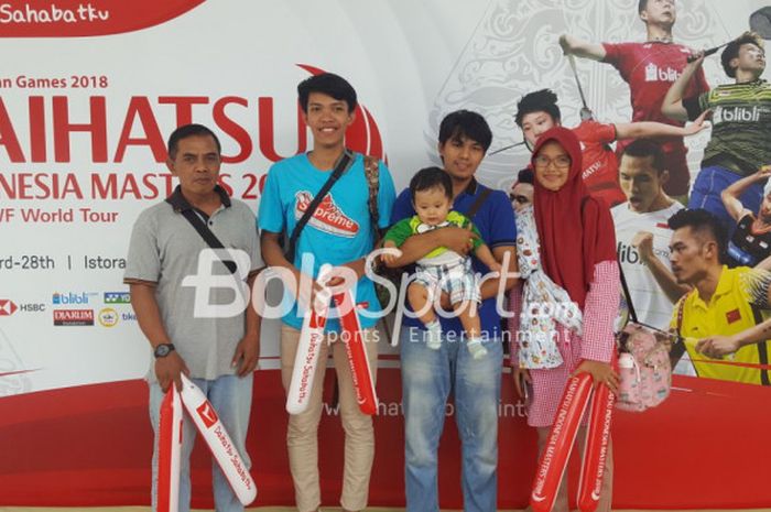 Penonton Indonesia Masters 2018 di hari pertama Indonesia Masters 2018, Selasa, (23/1/2018).