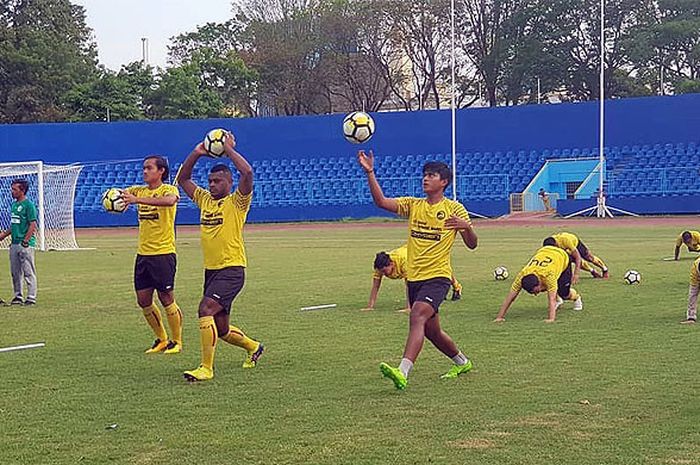  Tim Sriwijaya FC berlatih di Stadion Bumi Sriwijaya, Rabu (5/9/2018) sore. 