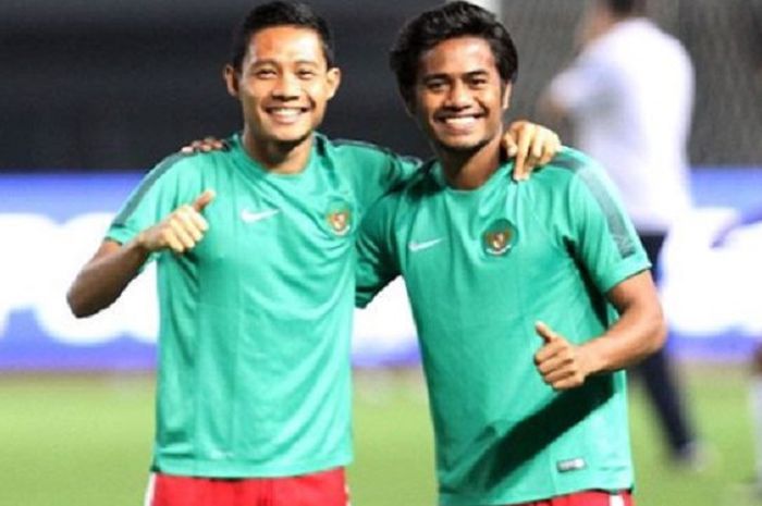  Evan Dimas Darmono dan Ilham Udin Armaiyn siap membela Merah-Putih kapan pun dibutuhkan. 