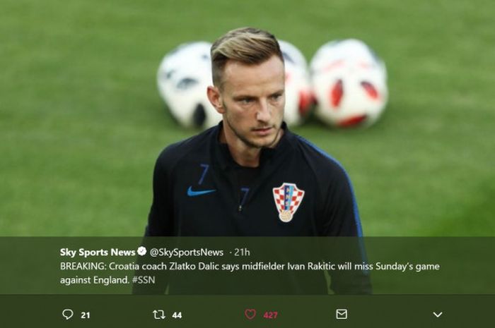 Pemain tengah Barcelona dan timnas Kroasia, Ivan Rakitic.