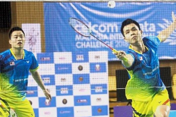 Pasangan ganda putra Malaysia, Aaron Chia/Soh Wooi Yik, tampil pada Malaysia International Challenge.