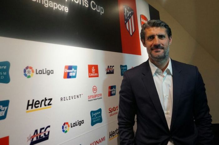 Direktur Olahraga Atletico Madrid, Jose Luis Caminero, pada konferensi pers International Champions Cup 2018 (ICC) di Singapura, Selasa, 17 April 2018.