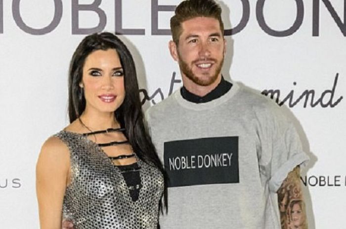 Sergio Ramos (kanan) bersama dengan Pilar Rubio (kiri)