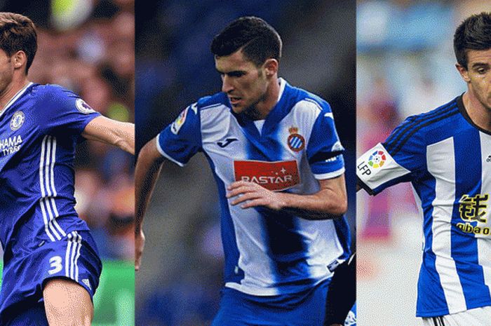 Marcos Alonso, Aaron Martin, dan Yuri Berchiche. Tiga pemain sayap yang dikait-kaitkan dengan Real Madrid.