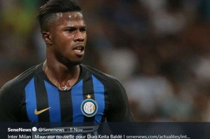 Penyerang sayap Inter Milan asal Senegal, Keita Balde Diao.