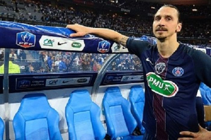 Zlatan Ibrahimovic menutup karier di PSG dengan kemenangan pada final Piala Prancis, Sabtu (21/5/2016). 