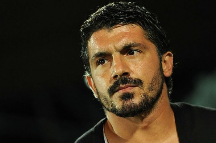 Pelatih Palermo, Gennaro Ivan Gattuso, dalam pertandingan Serie B 2013-2014 menghadapi AC Spezia di Stadio Alberto Picco, La Spezia, Italia, pada 20 September 2013.