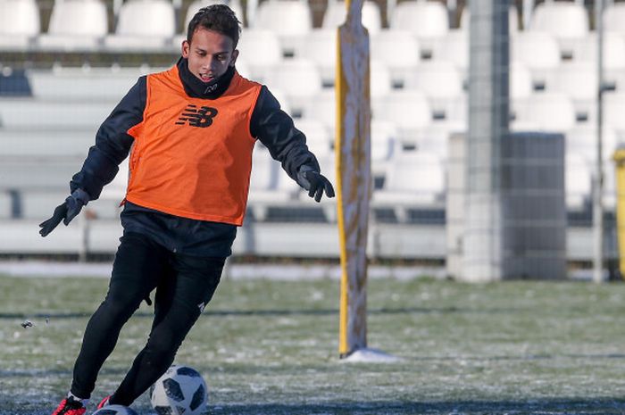 Egy Maulana Vikri dalam sesi latihan Lechia Gdansk pada Rabu (28/11/2018).