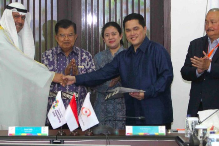 Pihak Inasgoc dan OCA telah menyepakati perubahan Host City Contract Asian Games 2018 di Kantor Inasgoc, Jakarta, Minggu (15/10/2017).