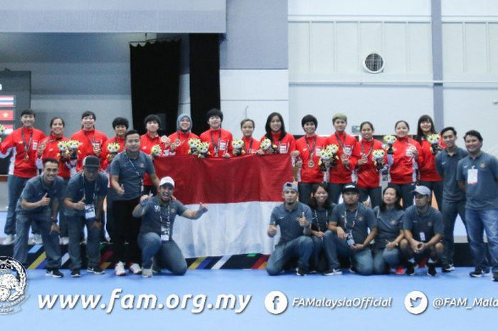 Timnas Futsal Putri Indonesia berhasil meraih medali perunggu di SEA Games 2017