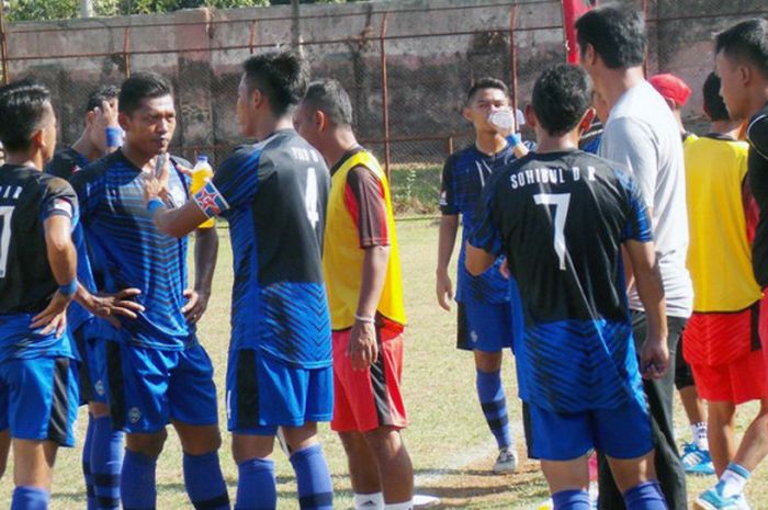 Para pemain Maung Anom, tim bentukan PT Persib Bandung Bermartabat yang berkompetisi di Liga 3.