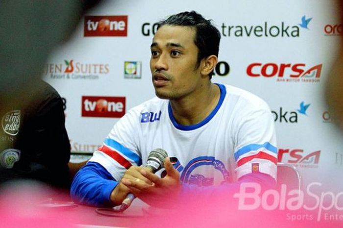 Bek Madura United, Benny Wahyudi saat masih membela Arema FC.