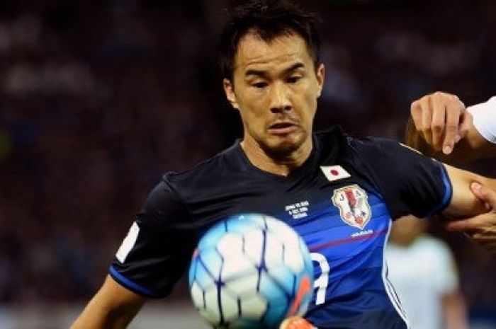 Penyerang timnas Jepang, Shinji Okazaki.