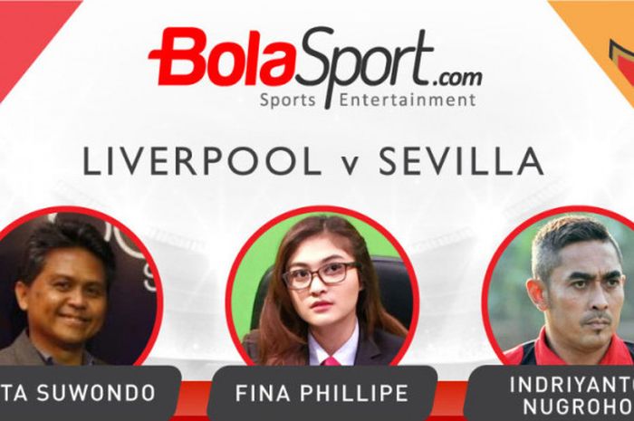 Tiga pengamat sepak bola memprediksi hasil pertandingan Liverpool FC vs Sevilla FC di ajang Liga Champions.