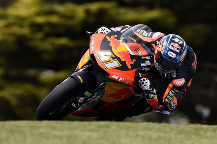 Brad Binder saat menjalani GP Australia di Sirkuit Phillip Island, Australia.