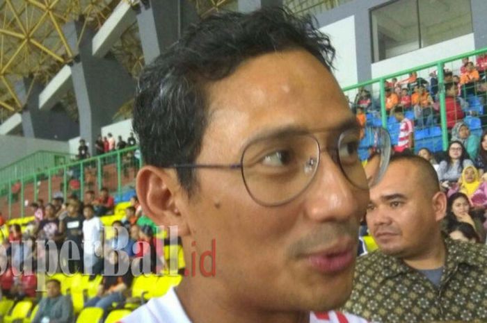 Wakil Gubernur DKI Jakarta, Sandiaga Uno, berjanji Persija  Jakarta tetap main di Bekasi saat menjamu Persib Bandung.