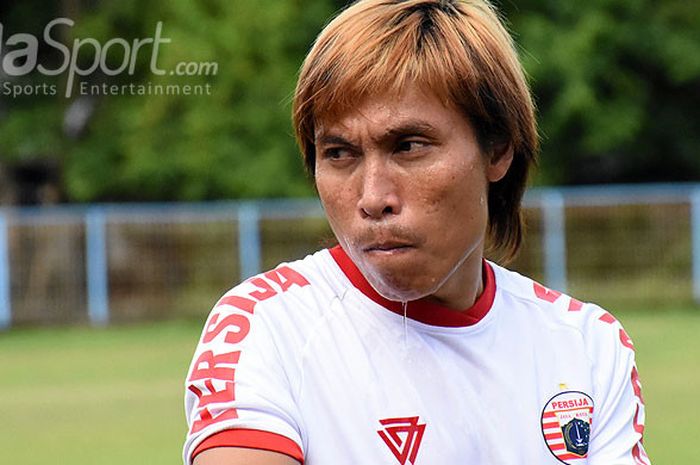 Gelandang Persita Tangerang, Asri Akbar, saat masih mengenakan seragam Persija Jakarta.