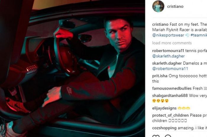 Salah satu foto yang ditampilkan Cristiano Ronaldo di akun Instagram miliknya.