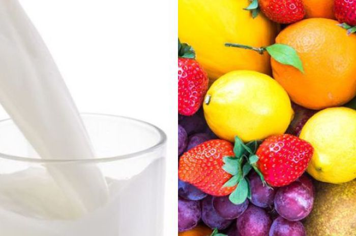 Minum susu dan makan buah secara bersamaan berbahaya ntuk tubuh