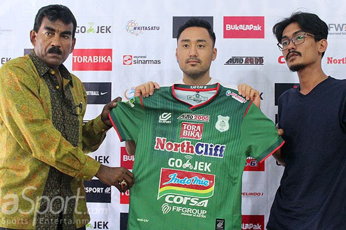 Shohei Matsunaga resmi diperkenalkan manajemen klub PSMS Medan, Selasa (31/7/2018) sore di Stadion Kebun Bunga.