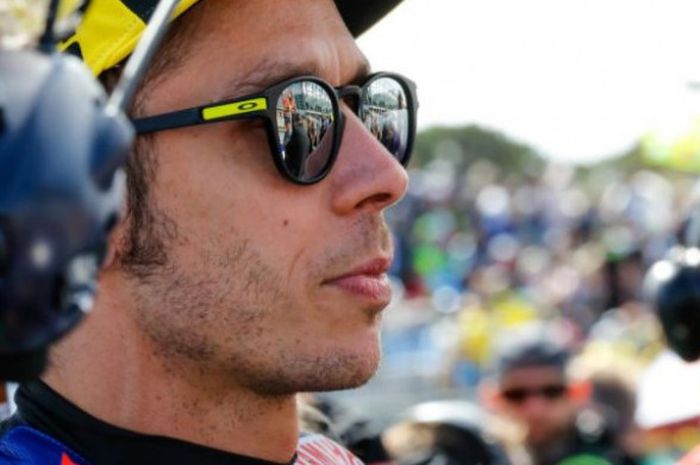 Valentino Rossi, saat balapan di Sirkuit Phillip Island, Australia, Minggu (22/10/2017).