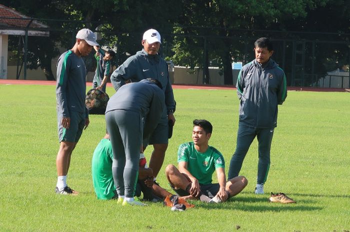 Indra Sjafri memimpin pemusatan latihan Timnas U-19 Indonesia pada hari kedua, Rabu (20/6/2018).