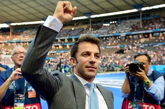  Legenda Juventus, Alessandro Del Piero, menghadiri laga final Liga Champions 2015 di Olympiastadion, Berlin, 6 Juni 2015.  